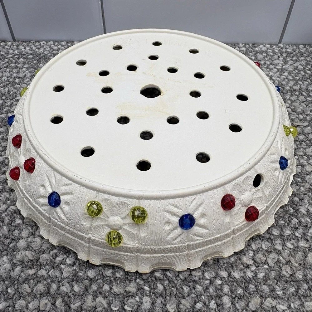 Vintage Lawnware Blow Mold Patio Planter Pot Saucer Drilled Holes Unfinished 8